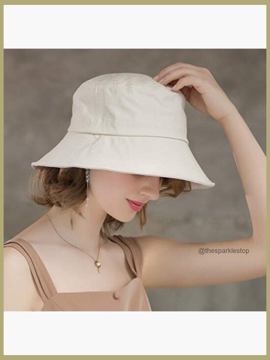 Cotton Wide Brim Sun Hat UPF50+ Packable Travel Beach Cap main image 5